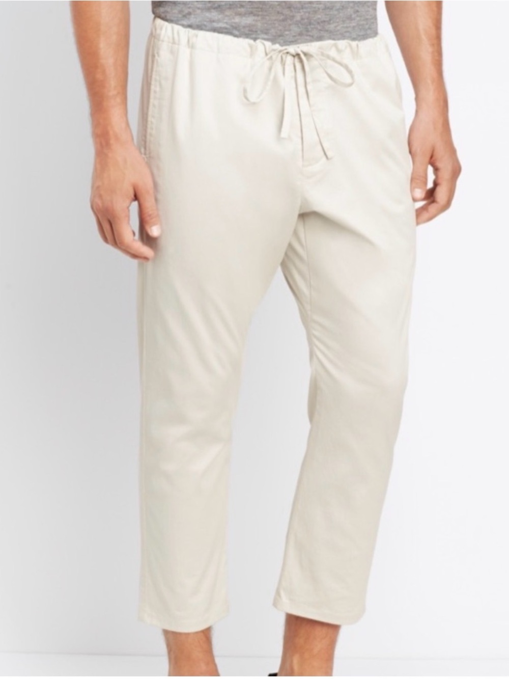 Vince Light Beige Drawstring Chino Pants small